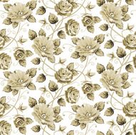 retro floral pattern N7