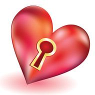 The heart with keyhole