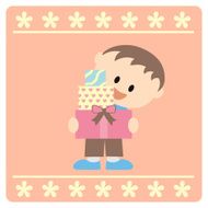 boy giving presents on father&#039;s day N2