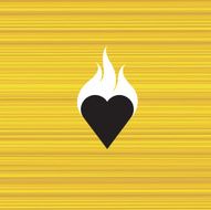 flaming heart illustration