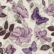 vintage vector seamless floral pattern N21