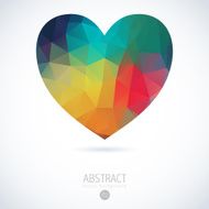 Vector Geometric Mosaic Heart N5