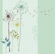 Floral Seamless Card Blue
