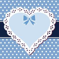 Lace blue heart