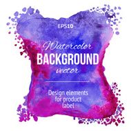 Watercolor label cold design background