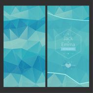 Wedding invitation in a modern style with geometric elements