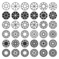 Set of cutting samples diamonds gemstones elements N2