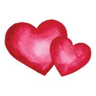 Watercolor heart Design element N2