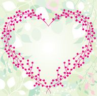 Heart frame in spring