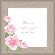 Flower rose frame Floral vintage decorative background