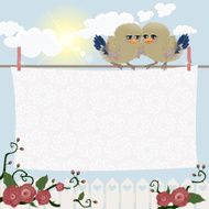 Love Birds on Washing LIne