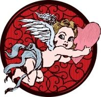 Valentine&#039;s Day Cupid with Heart