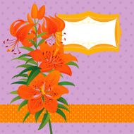 Orange Lilly Invitation