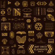 Art Deco Vintage Frames and Design Elements - hand drawn N3