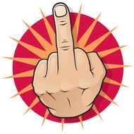 Vintage Pop Art Middle Finger Up