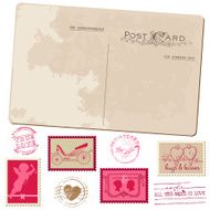 Vintage Postcard and Postage Stamps N6