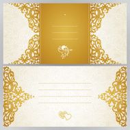 Vintage greeting cards with floral motifs in Victorian style N4