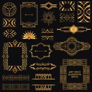 Art Deco Vintage Frames and Design Elements N9