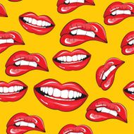 Lips Seamless Pattern N8
