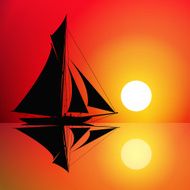 Sailing at sunset