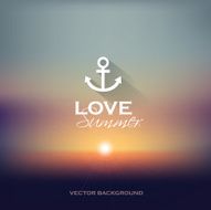 summer sunset blurry background vector illustration
