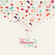 Valentine`s day postcard design