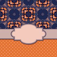 Vintage vector flower frame N169