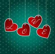 Valentines day heart background vector illustration N9
