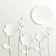 Cutout paper flowers