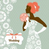 Beautiful bride silhouette
