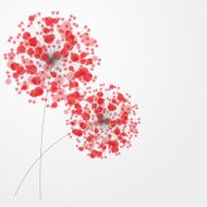 Abstract Colorful Background with Flowers Vector Illustration N15