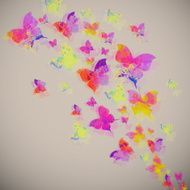 Vector background with butterflies N3