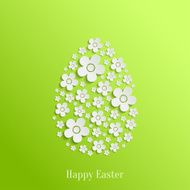 Easter Egg of White Flowers