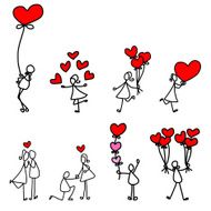 cartoon hand-drawn love N5