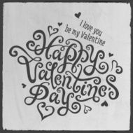 Happy Valentine&#039;s Day hand lettering N9