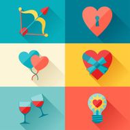 Valentine's and Wedding background in flat design style N4