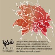 watercolor floral card N10