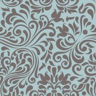 seamless damask pattern on blue background