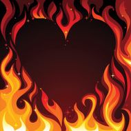 burning fire heart