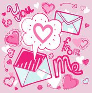 Illustration with love-letter