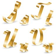 Ribbon alphabet STUV