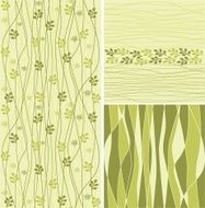 seamless flower background set