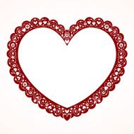 Valentine heart decorative frame