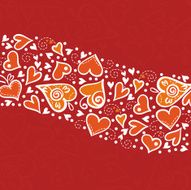 Love background with abstract hearts N3