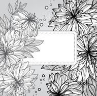 Flower frame for invitations or greeting cards N2