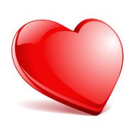 Shiny red heart