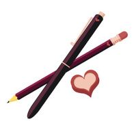 Heart-Themed Writing Set
