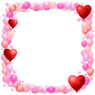 balloon frame with hearts