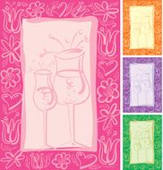 romantic floral frame N3
