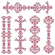 Red Heart Borders N2